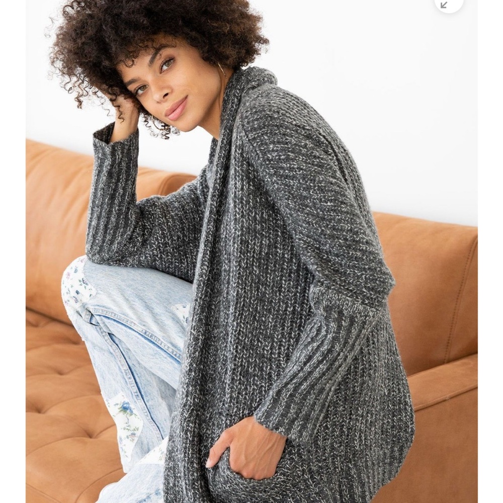 Beach bonfire cocoon cardigan